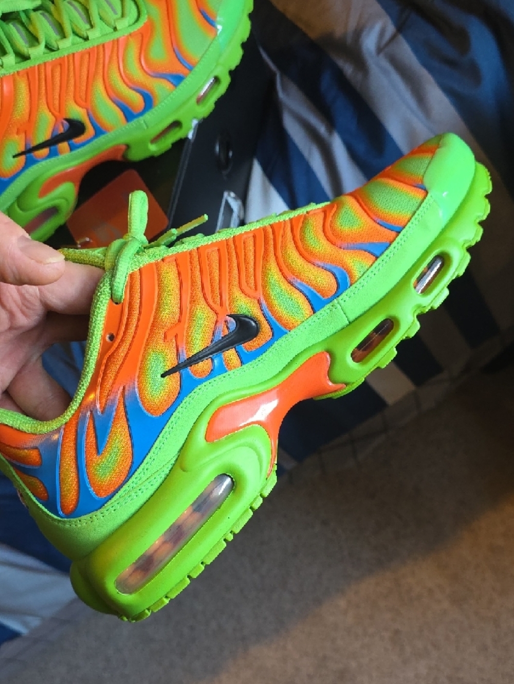 Nike Kids Neon Green & Orange Athletic Sneakers - Picture 4 of 11